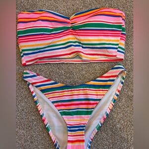 Wild Fable Striped Bikini Set